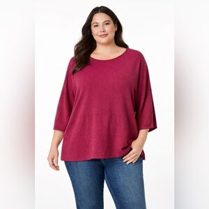 J Jill Kimona sweater in a size XL Burgundy color